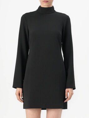 Calvin Klein Black Long Sleeve Turtle Neck Mini Dress Size 8